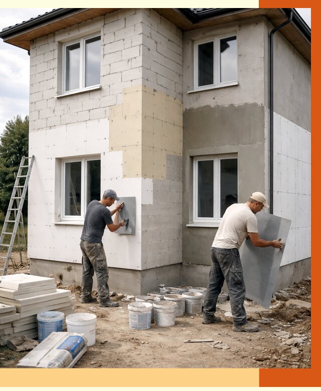 Утепление дома из газобетона в Мысках от 4260 руб./м² — заказать у ТепломастерМси
