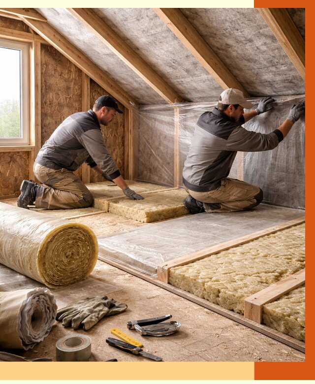 Утепление чердака в Мысках от 7607 руб/м² — теплоизоляция и комплексное утепление под ключ | ТепломастерМси